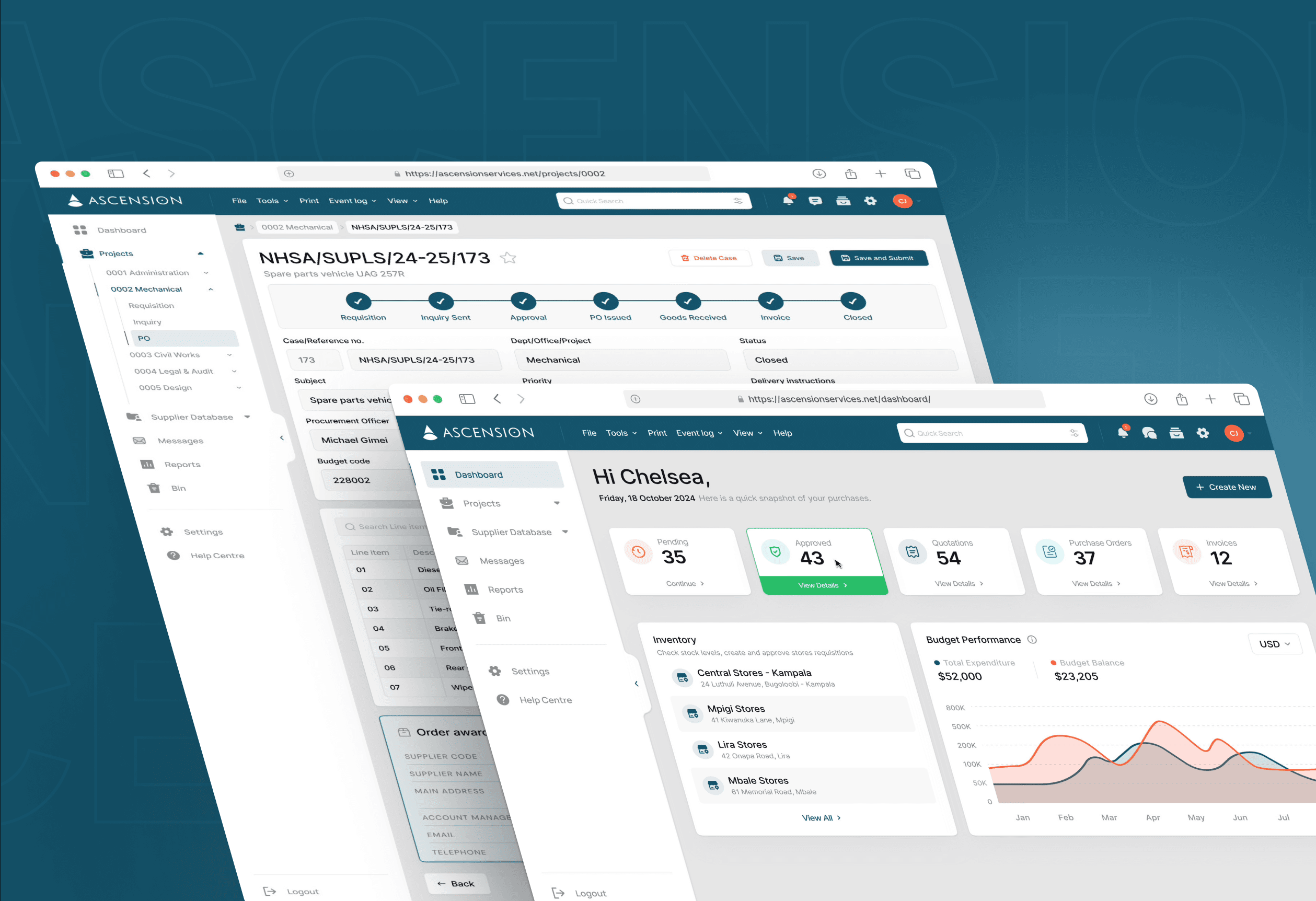 Ascension Dashboard Preview